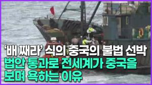 [영상] ‘배 째라’ 식의 중국의 불법 선박, 중국의 막장 법안 통과로 전세계가 중국을 보며 욕하는 이유