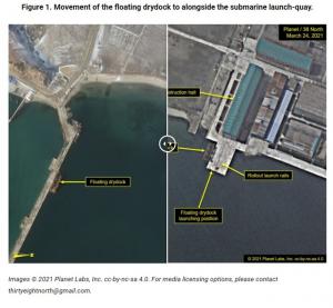 북한 신포조선소 플로팅독 이동…SLBM용 중형 잠수함 진수하나?