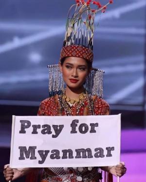 미스 유니버스 미얀마, 처벌 위험에 귀국 못해