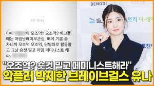 [영상] "오조억? 숏컷 밀고 페미니스트해라" 악플러 박제한 브레이브걸스 유나