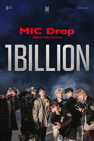 방탄소년단(BTS), ‘MIC Drop’ 리믹스 뮤직비디오로 통산 4번째 10억뷰 달성