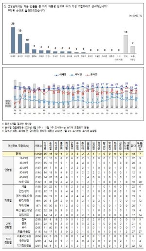 [차기대선지지율] 이재명·윤석열·이낙연 1강·1중·1약 구도…문재인 대통령 긍정 42%