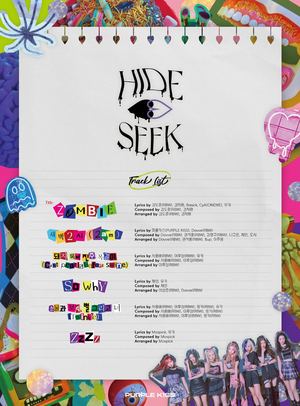 퍼플키스, 새 앨범 &apos;HIDE & SEEK&apos; 트랙리스트 공개!! 타이틀곡은 &apos;좀비&apos;… &apos;테마돌&apos; 탄생 예고