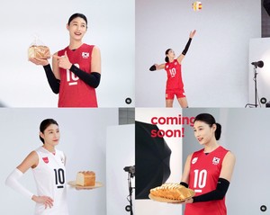 김연경, 식빵 광고 촬영장 공개…"이제부터 빵이 주식"