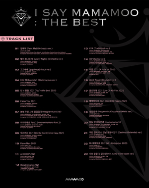 &apos;D-7&apos; 마마무, 베스트 앨범 &apos;I SAY MAMAMOO : THE BEST&apos; 트랙리스트 전격 공개.. 마마무의 과거와 현재 공존… 총 23곡 수록