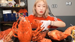 히밥, 100만 구독자 기념 랍스터-크레이피쉬-라면 먹방…"고소한 맛"