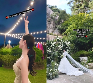 "성공적인 결혼"…김윤지, 결혼식 현장 직접 공개 