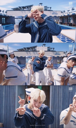 원호, 신곡 &apos;BLUE&apos; MV 조회수 500만뷰 공약 이행...마린룩 버전 안무 영상 공개