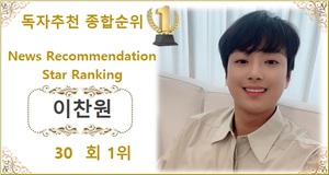 [독자추천종합순위] 이찬원 30회째 1위, 2위 영탁에 69표 앞서…3위 방탄소년단 지민·4위 방탄소년단 뷔·5위 방탄소년단 정국