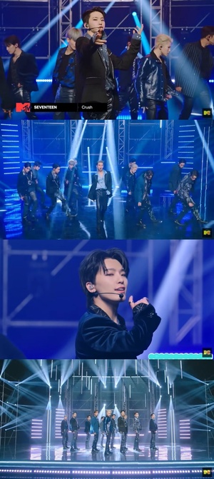 세븐틴, 뜨거운 글로벌 열기 속 美 MTV PUSH ‘Crush’ 퍼포먼스 영상 공개