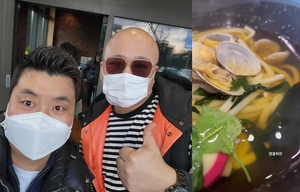 "날씬해지셨네요"…정호영 셰프, 제주도 우동 식당 찾은 돈스파이크 근황 공개