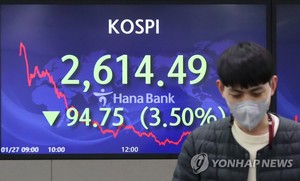 코스피, 14개월만에 장중 2,600선 무너져…외국인 &apos;팔자&apos;