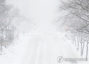 미국 동부해안 10개주 허리케인급 눈보라 강타…비상사태 선포 속출