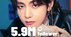 "Spotify King♥" 방탄소년단 뷔, 스포티파이 월간 청취자 韓 남자 솔로 1위..독보적 솔로파