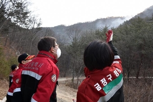 부산 아홉산 산불 재발화 노심초사…"방화선 구축 총력"