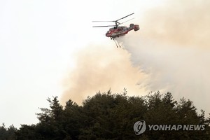 울진·삼척 산불 진화율 75%…금강송 군락지 불씨 여전(경북 울진·강원 삼척 산불)