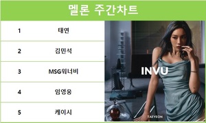 멜론 주간차트 TOP5는 태연·김민석·MSG워너비·임영웅·케이시…최다곡 진입은 아이유·임영웅·방탄소년단
