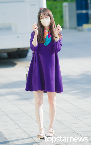 [HD포토] 박소현, ‘러블리한 보라색 원피스 입고 출근’ (박소현의 러브게임 출근길)
