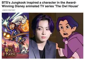 "K-pop 대명사 존재감 재확인" 방탄소년단 정국, 미 디즈니 애니메이션에 캐릭터로 등장해 화제