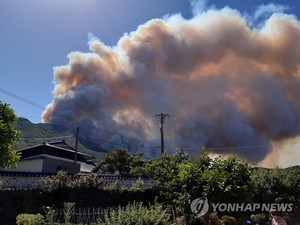 행안장관, &apos;산불 3단계&apos; 밀양 산불 현장서 대책회의…"가용 자원 총동원"