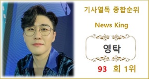 [기사열독 순위] 영탁 93회째 1위, 이찬원·송가인·임영웅·방탄소년단 지민 TOP5
