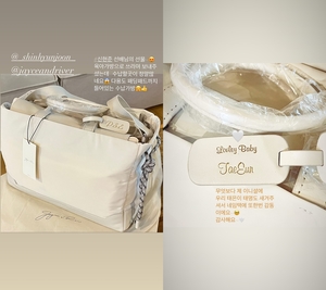 "태은이 태명까지 새겨줘"…&apos;진태현♥&apos; 박시은, 신현준에 받은 아기 가방 자랑