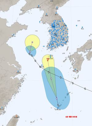 제6호 태풍 &apos;트라세&apos; 발생…현재위치는 오키나와 북쪽, 예상 이동경로는 제주 서귀포