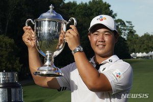 20세 김주형, 한국인 최연소 PGA 윈덤 챔피언십 우승 [뉴시스Pic]