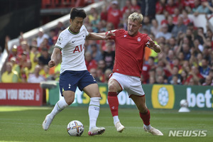 손흥민, 개막 4경기 골 침묵…토트넘, 노팅엄에 2-0 승리