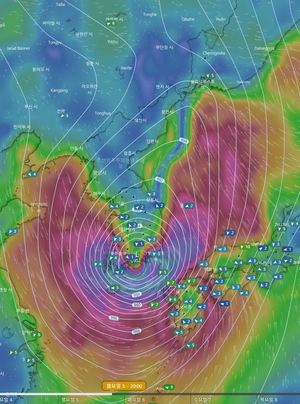 초강력 태풍 힌남노, 이동경로 예측불허…미국 기상청은 한반도 상륙 전망
