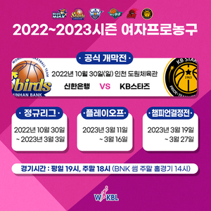 2022~2023시즌 여자프로농구 30일 개막…신한-KB 맞대결