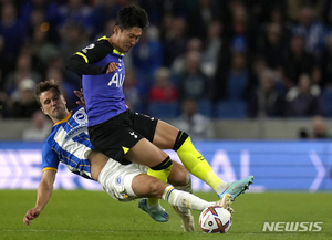 &apos;손흥민 결승골 도움&apos; 토트넘, 브라이튼 원정 1-0 승리