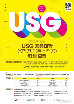 울산·경남지역혁신플랫폼, USG공유대학 융합전공 학생 모집