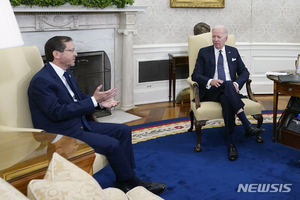 이스라엘대통령, 바이든과 회담 "이란의 무력도전" 경고