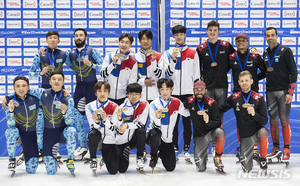 한국 쇼트트랙, 월드컵 1차 대회 남자 계주 금메달