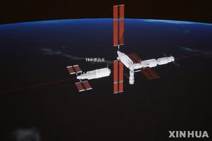 中우주정거장 T자형 구조 최종 완성…마지막 모듈 위치조정