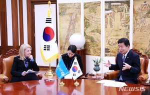 김진표 의장, 유니세프 총재 접견…韓 기여 확대