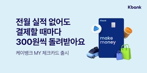 케이뱅크, 월 최대 15만원 캐시백 체크카드 출시