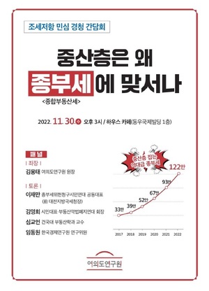 종부세 부과 122만명 &apos;최다&apos;…與, 조세저항 민심 듣는다