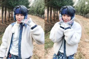 방탄소년단 지민, 1월 캘린더로 하고 싶은 남자 아이돌 1위..추위 녹이는 봄바람 미소