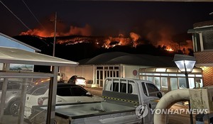 민가까지 덮친 홍성 산불과 대전 산불 3단계 규모…산림당국 "밤샘 진화 중"