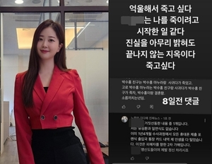 "끝나지 않는 지옥"…박수홍 아내 김다예, 2차 가해 고충