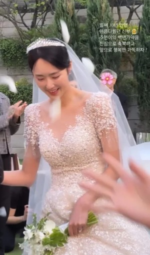 배우 정주연, 비연예인 남편과 결혼식…서하준 "진심으로 축복"