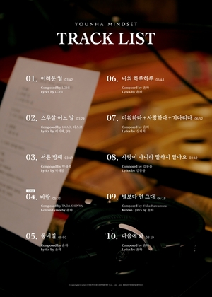 윤하 &apos;마인드셋&apos; 트랙리스트 공개…총 10곡 수록