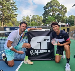 남지성, 미국 리틀록 오픈 챌린저 테니스 복식 우승