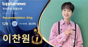 이찬원 독자 추천 23,619개 받으며 128회째 1위…영탁·임영웅·박서진·안성훈·가수 박지현·방탄소년단 지민·김희재·김기태·마동석 TOP10[독자추천 순위]