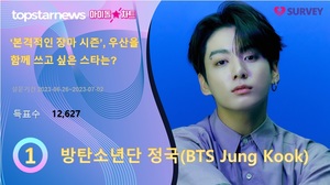 방탄소년단 정국, &apos;&apos;본격적인 장마 시즌’, 우산을 함께 쓰고 싶은 스타는?&apos; 아이돌차트폴 1위…방탄소년단 슈가·홍지윤 뒤이어