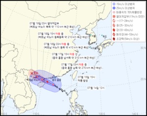 4호 태풍 탈림, 홍콩 해상…새 이동 경로 보니