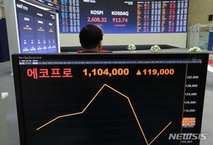 에코프로 &apos;황제주&apos; 복귀했지만 고점 대비 91.% 하락 상태…공매도는 증가세