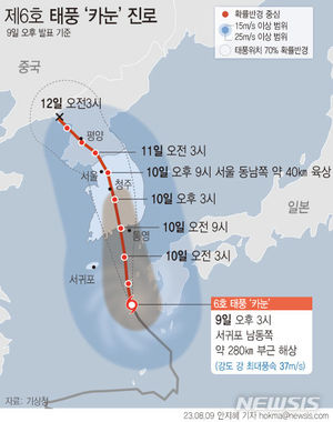 교육부 "태풍 카눈 대비 학교 휴업·원격수업 적극 검토"